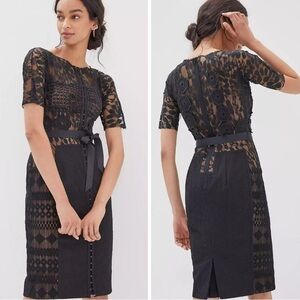 Beguile by Byron Lars Carissima Black Lace Sheath Dress Sz 0